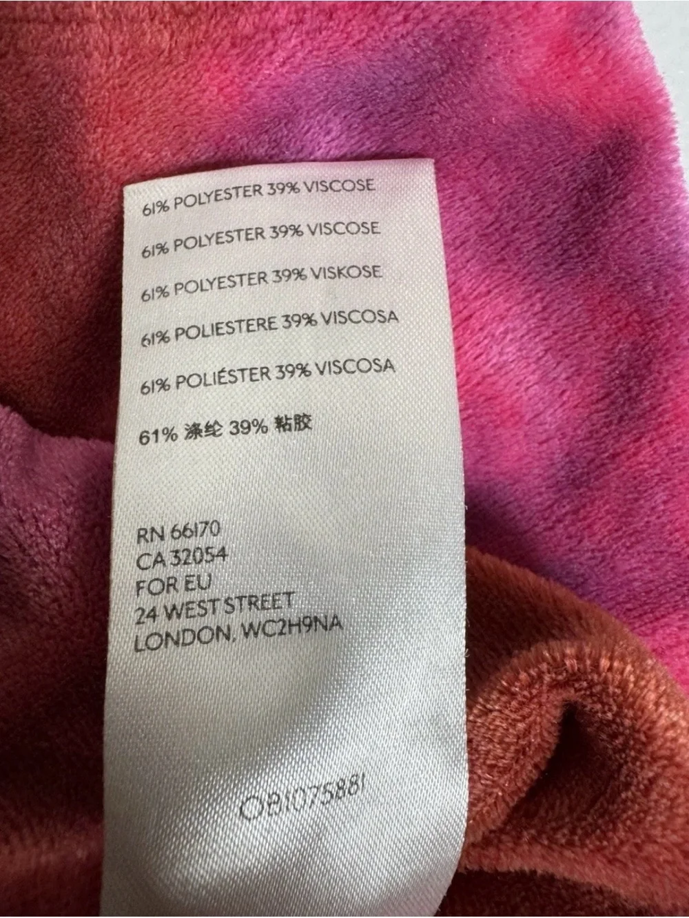 Free People Pink and Purple Tie-Dye Short Sleeve Tee Medium Velvet Feel